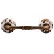Brown Hibiscus Flower Ceramic Bridge Handle